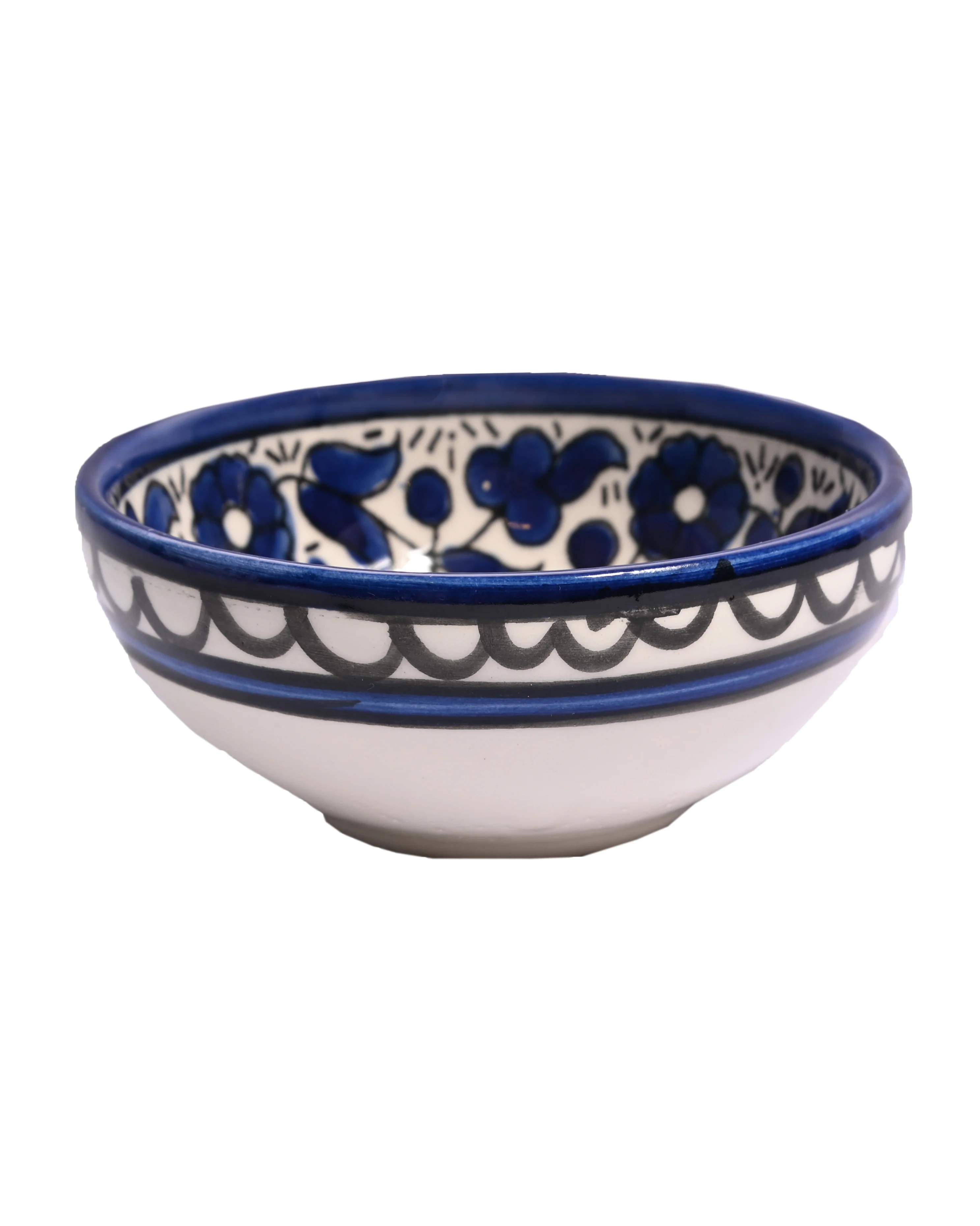 Hand-Painted Floral Ceramic Bowl