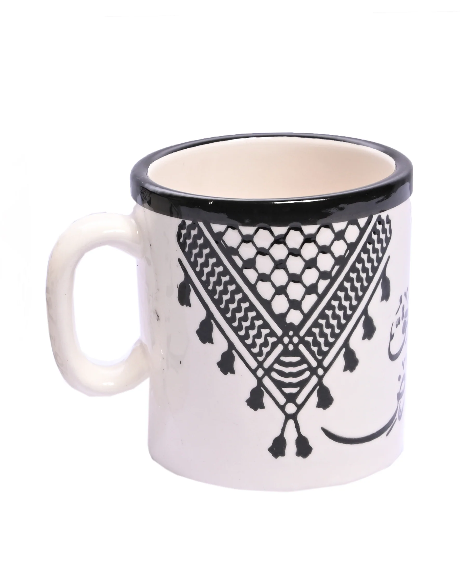 Hand-Painted Heritage Kuffiyah Ceramic Mug | Medium