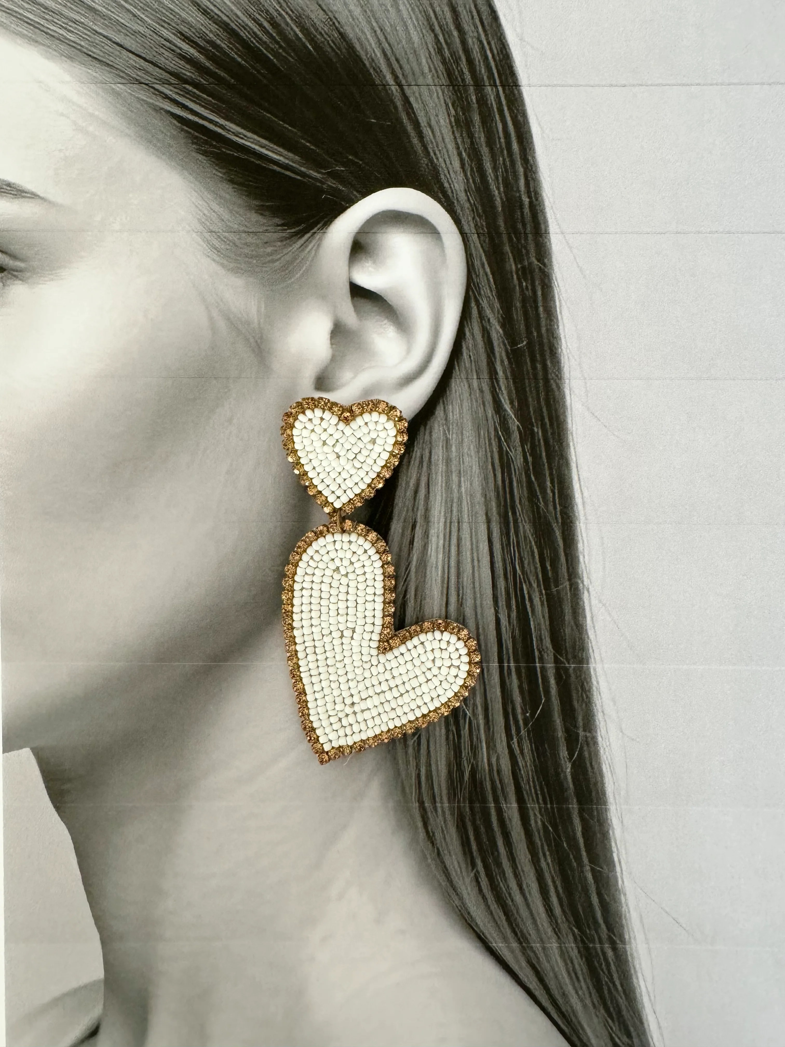 Heart Bling Earrings - Image 2