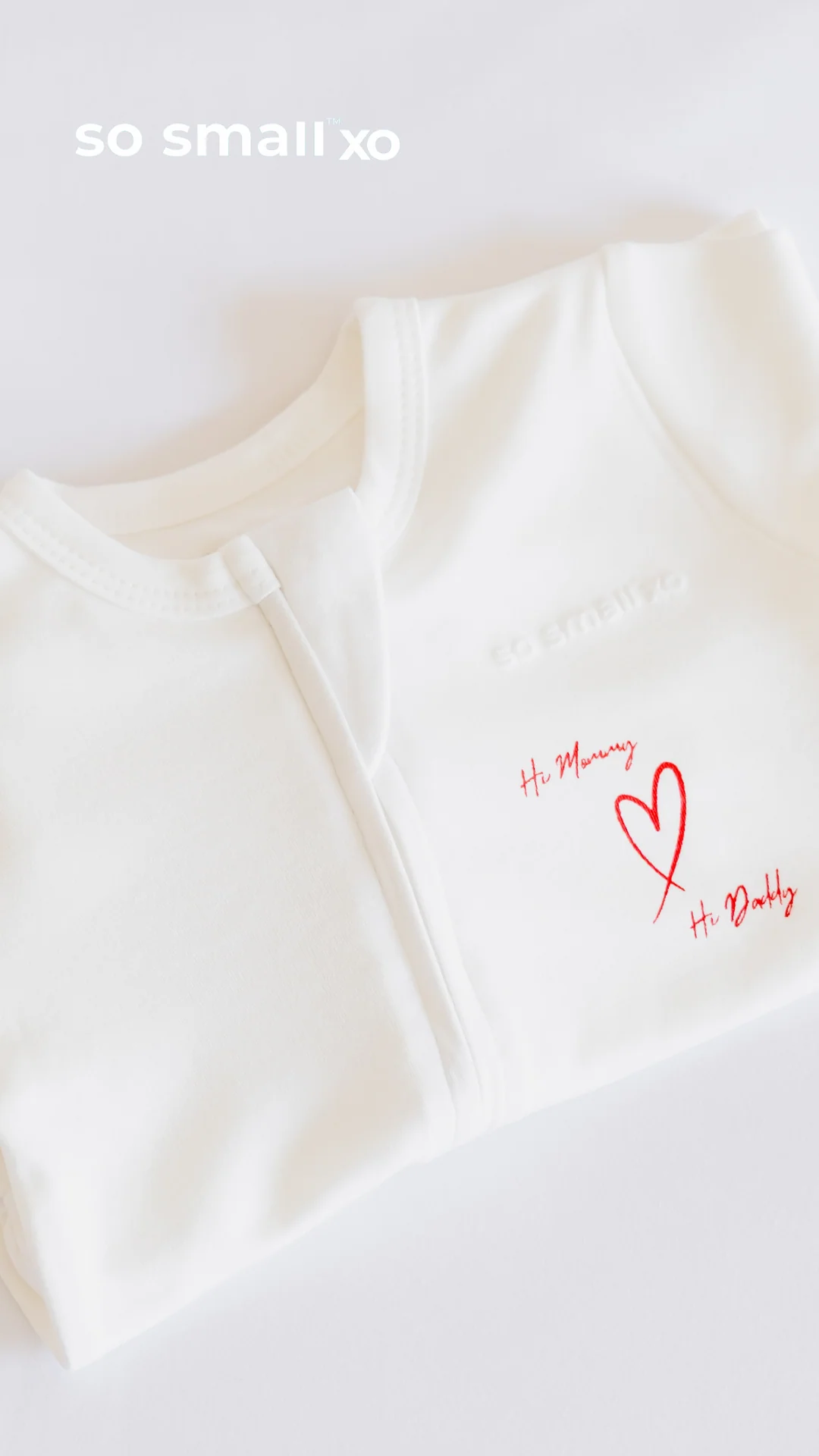 "Hi Mommy. Hi Daddy" Zipper Footie - Image 5