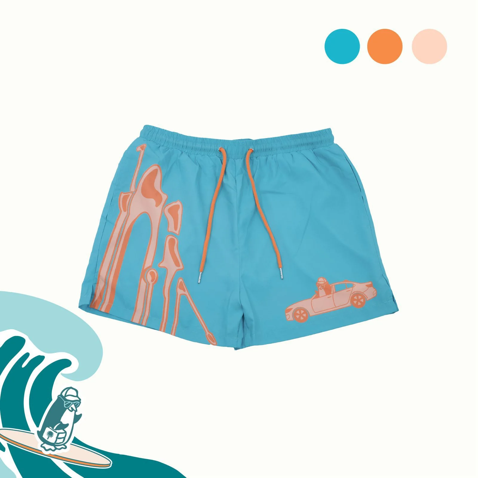 "Hijaze Waves" Swim Trunk - Image 4