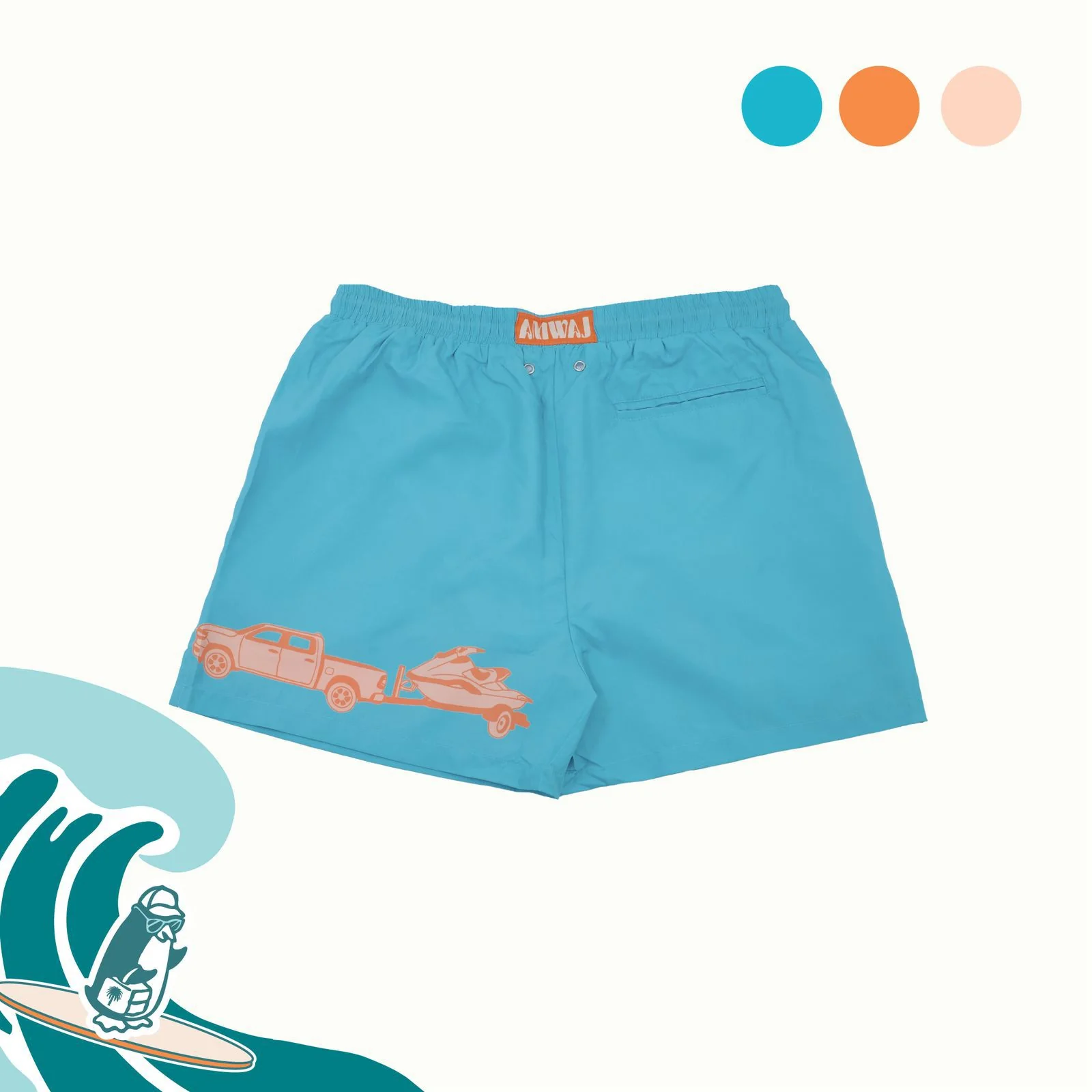 "Hijaze Waves" Swim Trunk - Image 5