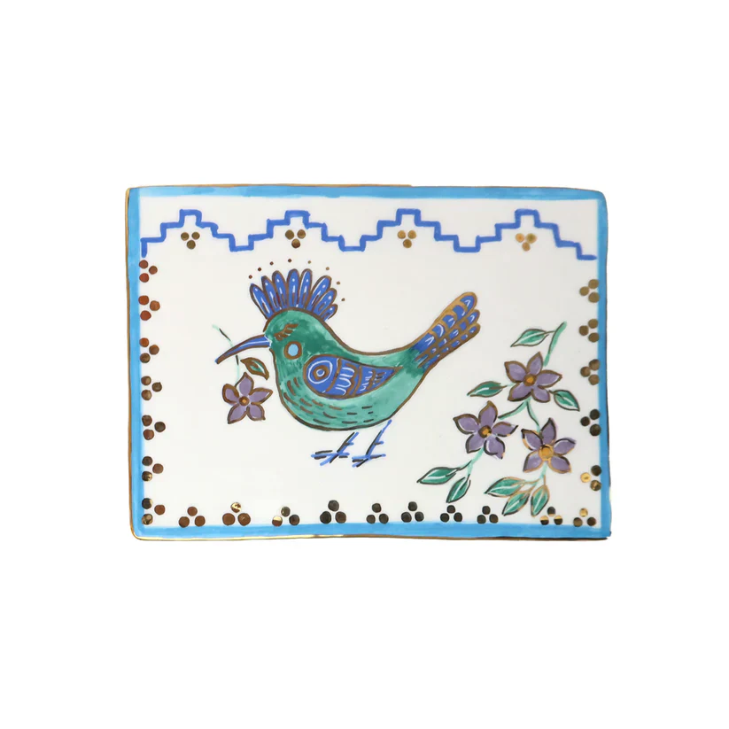 Hoopoes Bird Garden Ceramic Wall Décor