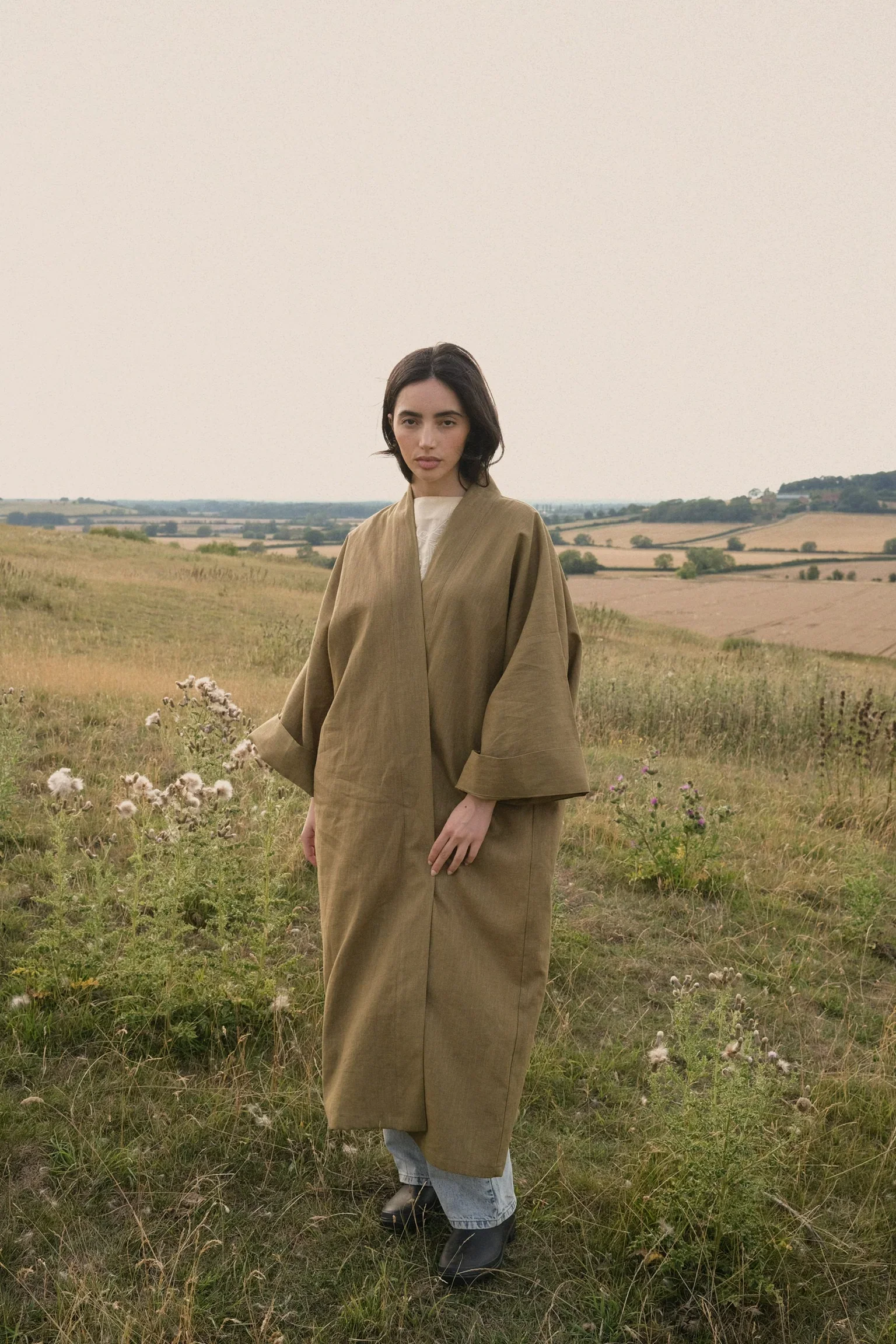 Hunting Green Rosalie Kimono Abaya