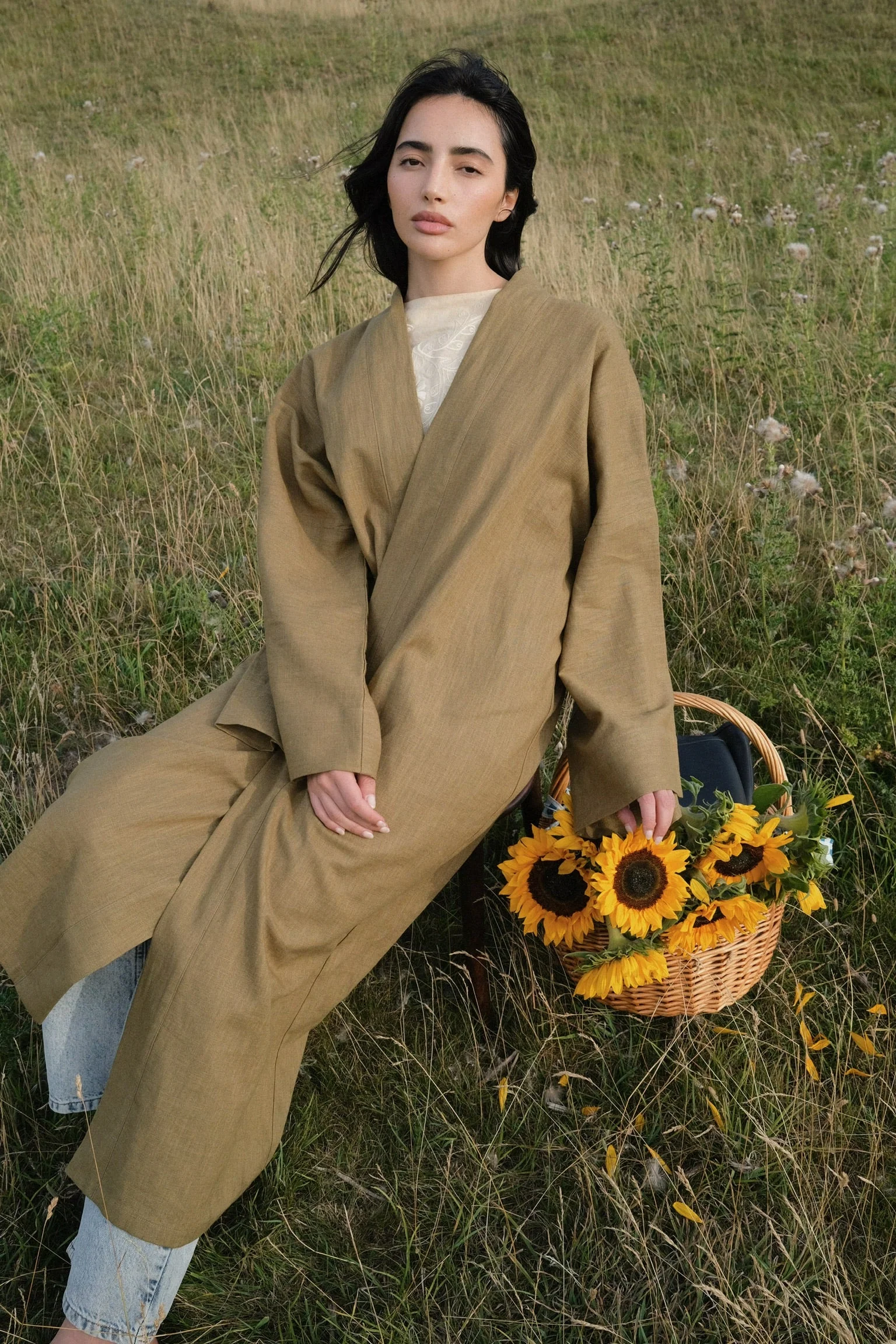 Hunting Green Rosalie Kimono Abaya - Image 3