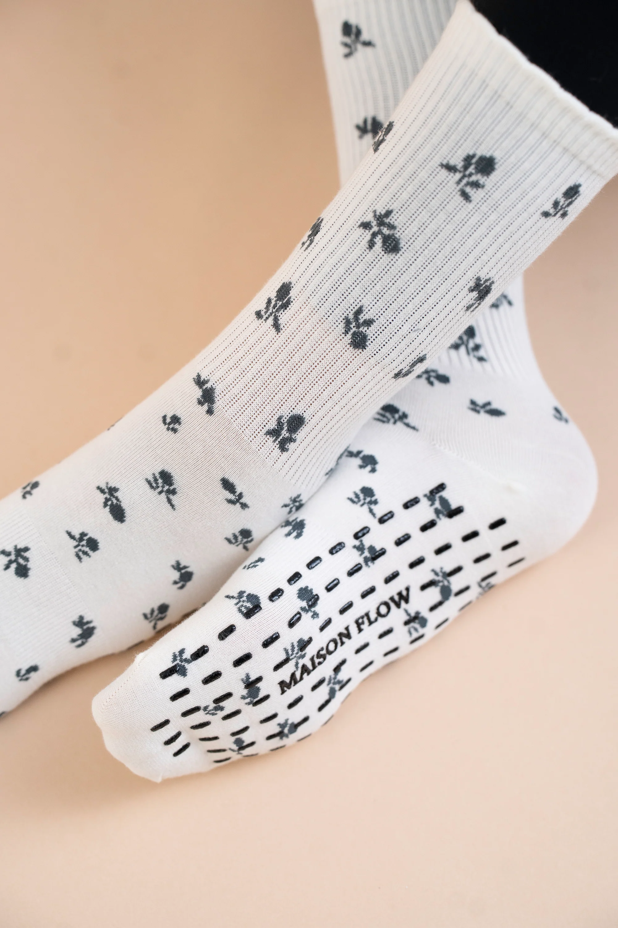 Ink Bloom Crew Grip Socks - Image 2