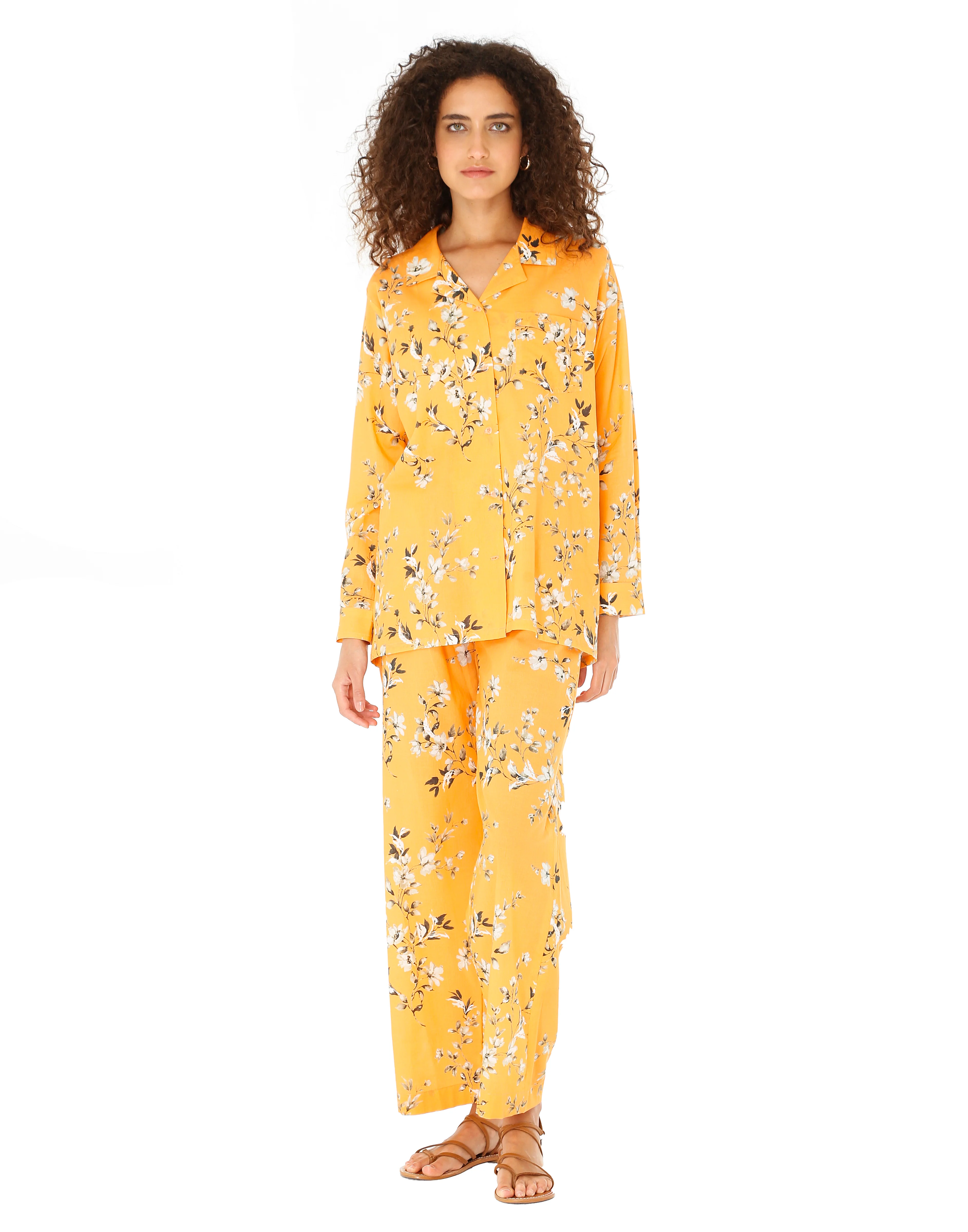 Josephine Orange Floral Pants