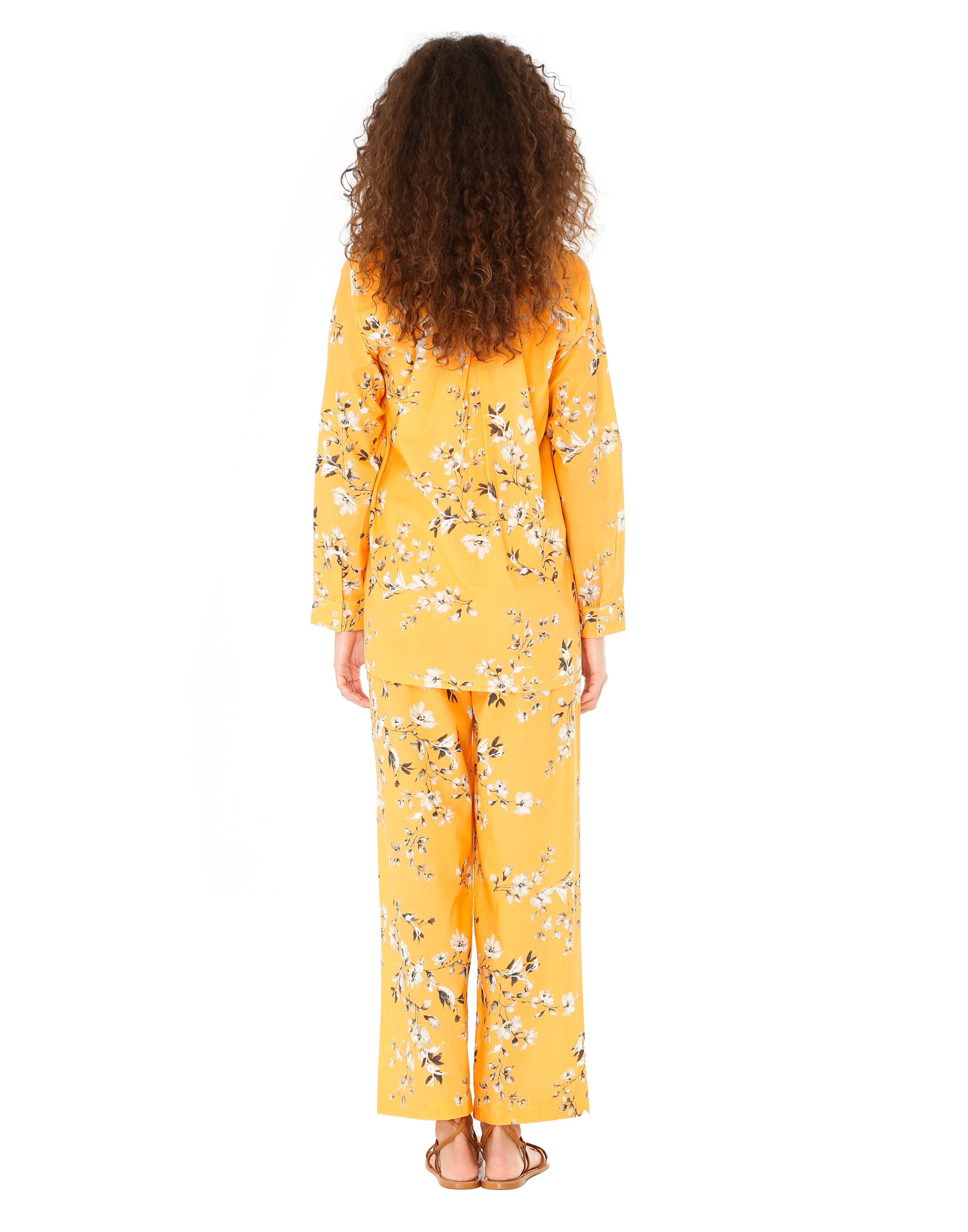 Josephine Orange Floral Pants - Image 2