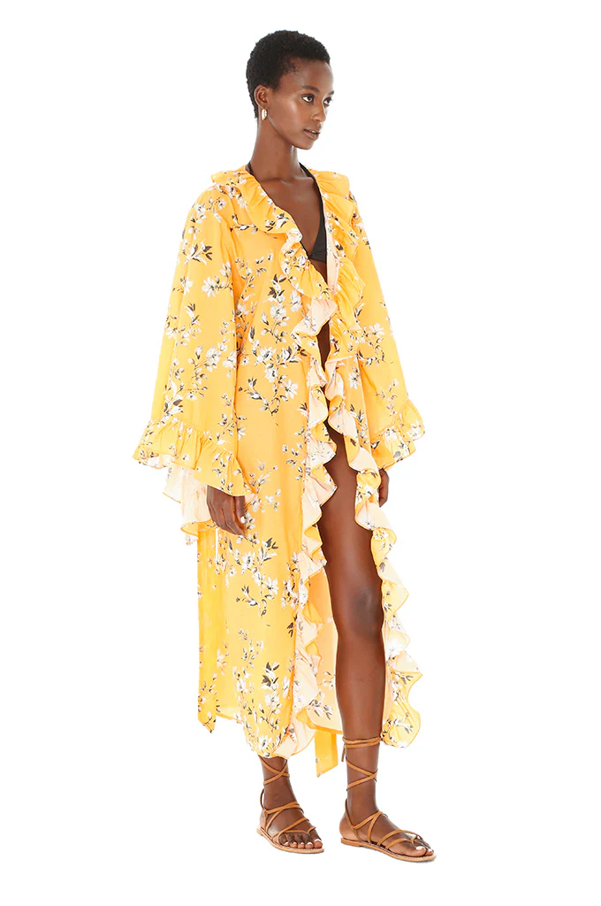 Josephine Orange Ruffle Robe - Image 2