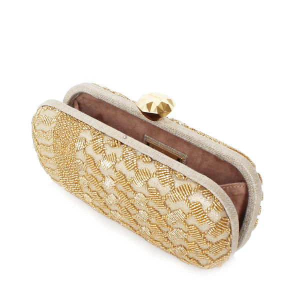 Keffiyeh Gold Big Box Clutch - Image 5