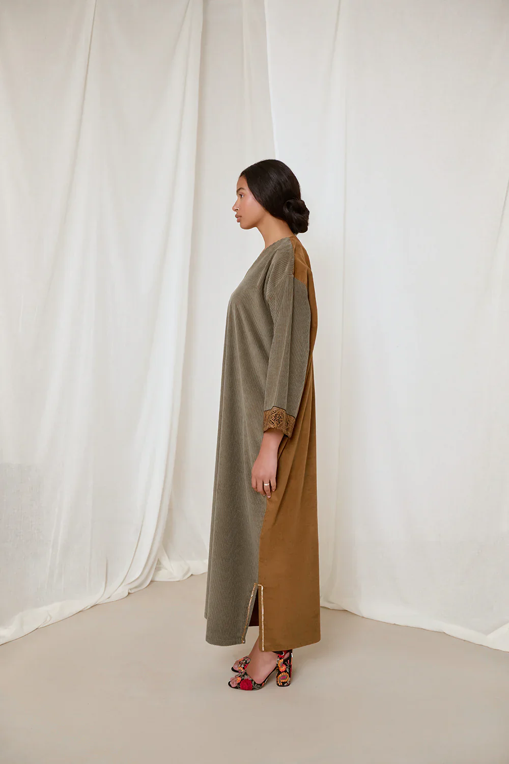 Khaki Green Charlotte Dress - Image 5