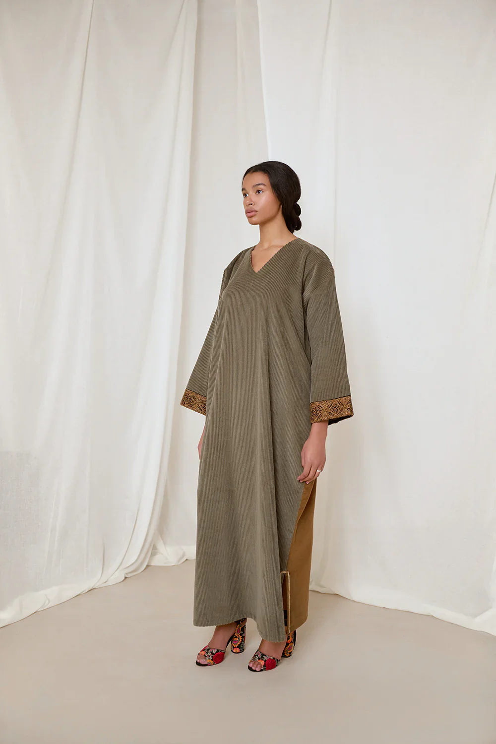 Khaki Green Charlotte Dress - Image 6