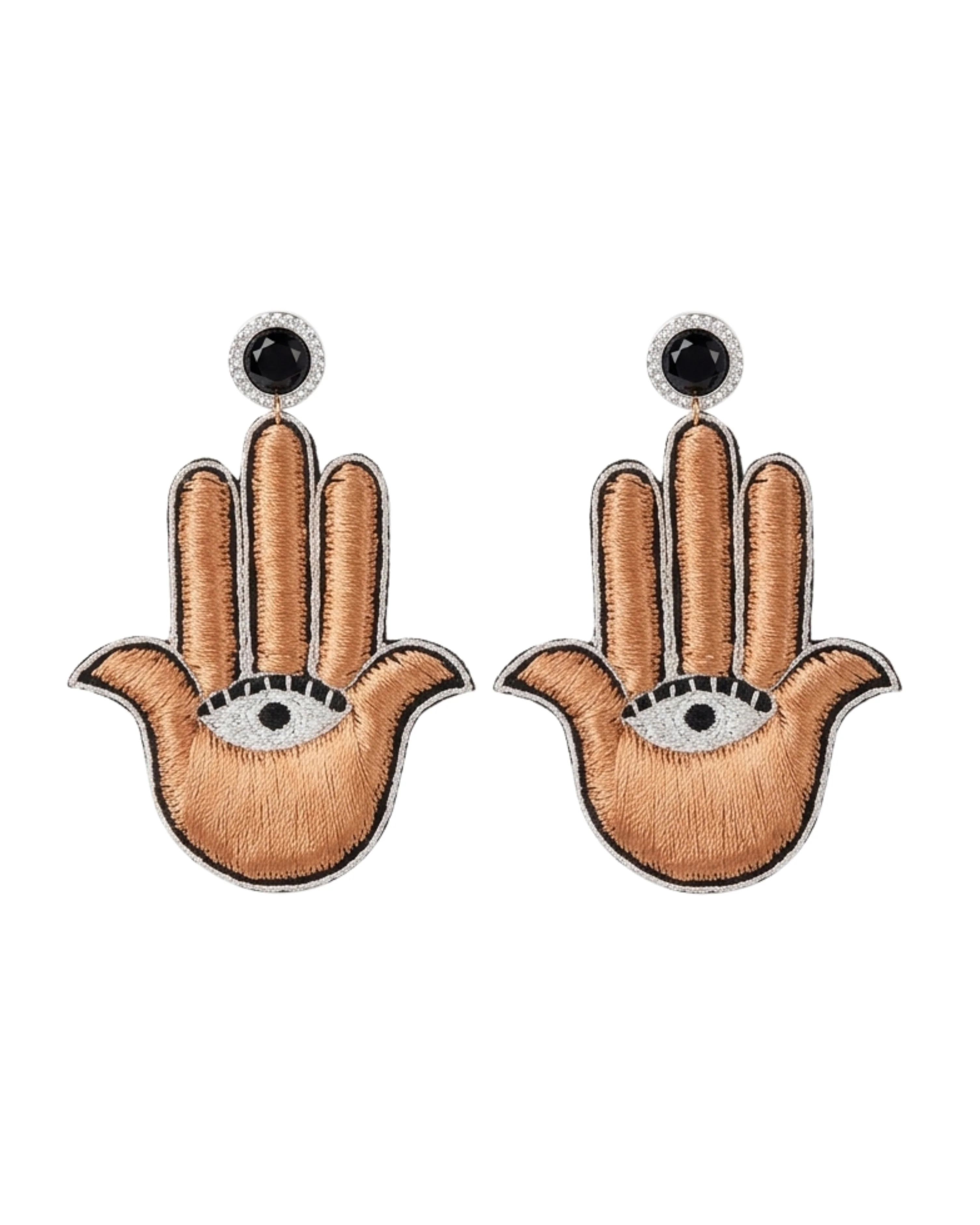 Khamsa Hand Drop Earrings