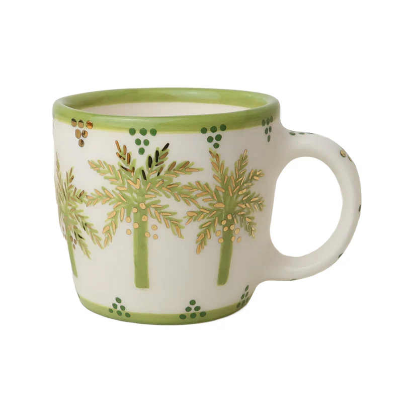 L Alphabet Palm Tree Ceramic Mug - Image 2
