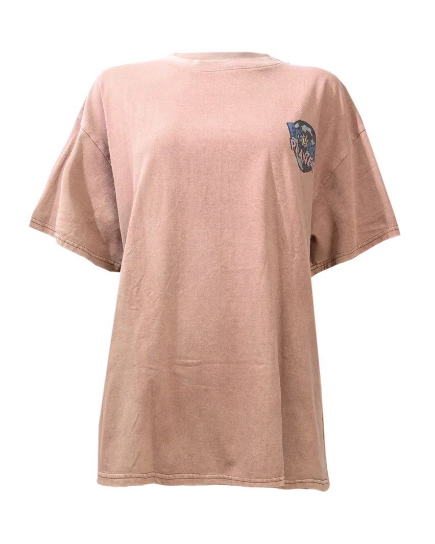 L-G Oversized Brown Earth Graphic T-Shirt