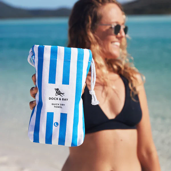 Large Quick Dry Towel - Bondi Blue - Image 4