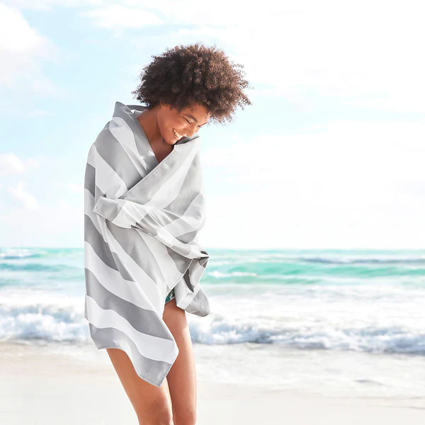 Large Quick Dry Towel - Goa Grey - Image 2