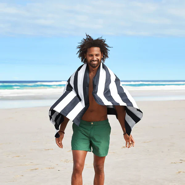Large Quick Dry Towel - Kamari Charcoal - Image 4