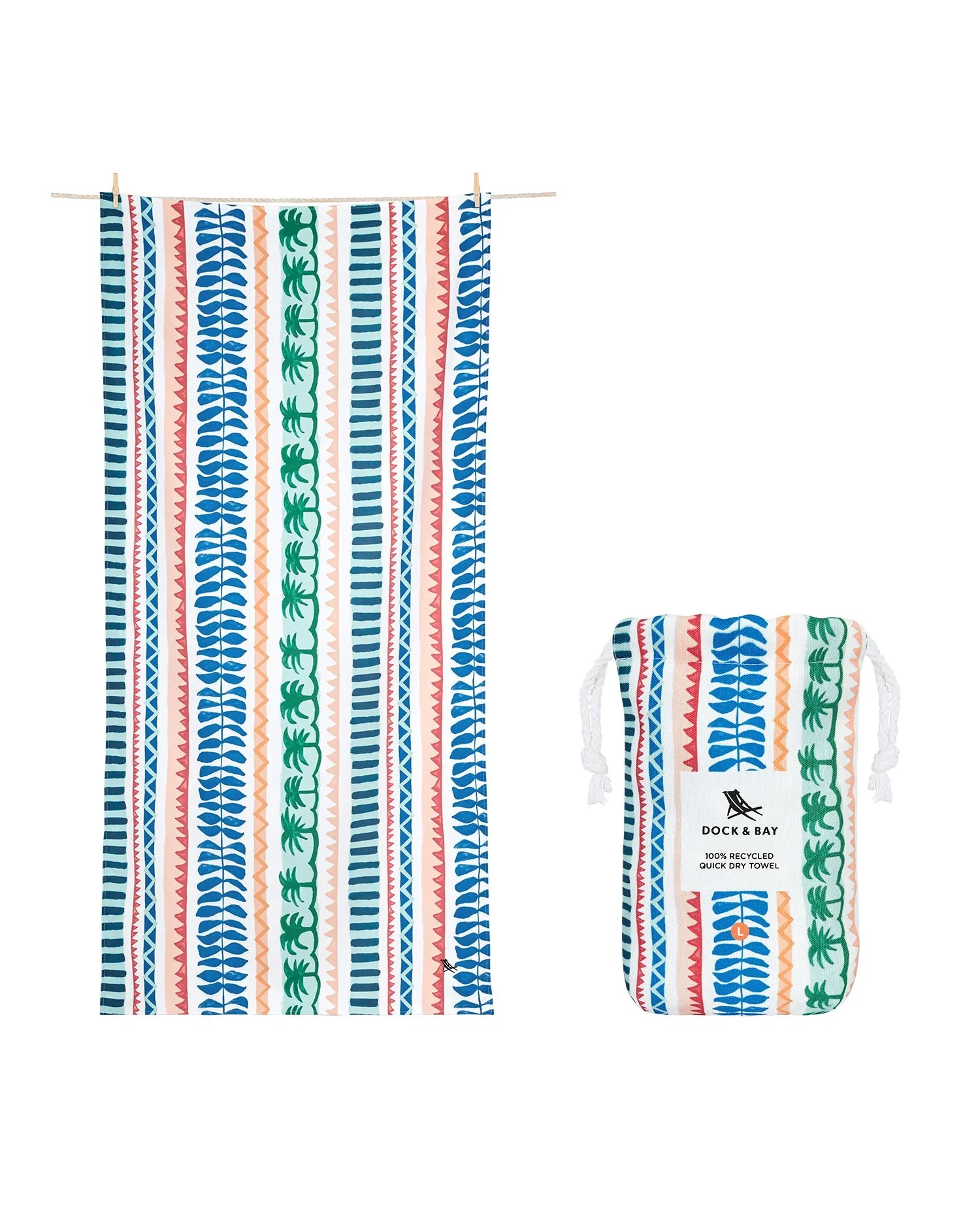 Large Quick Dry Towel - Palm Beach