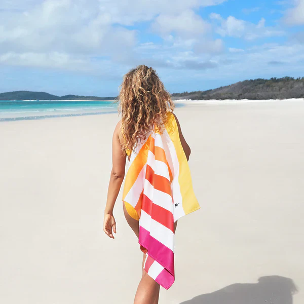 Large Quick Dry Towel - Peach Sunrise - Image 3