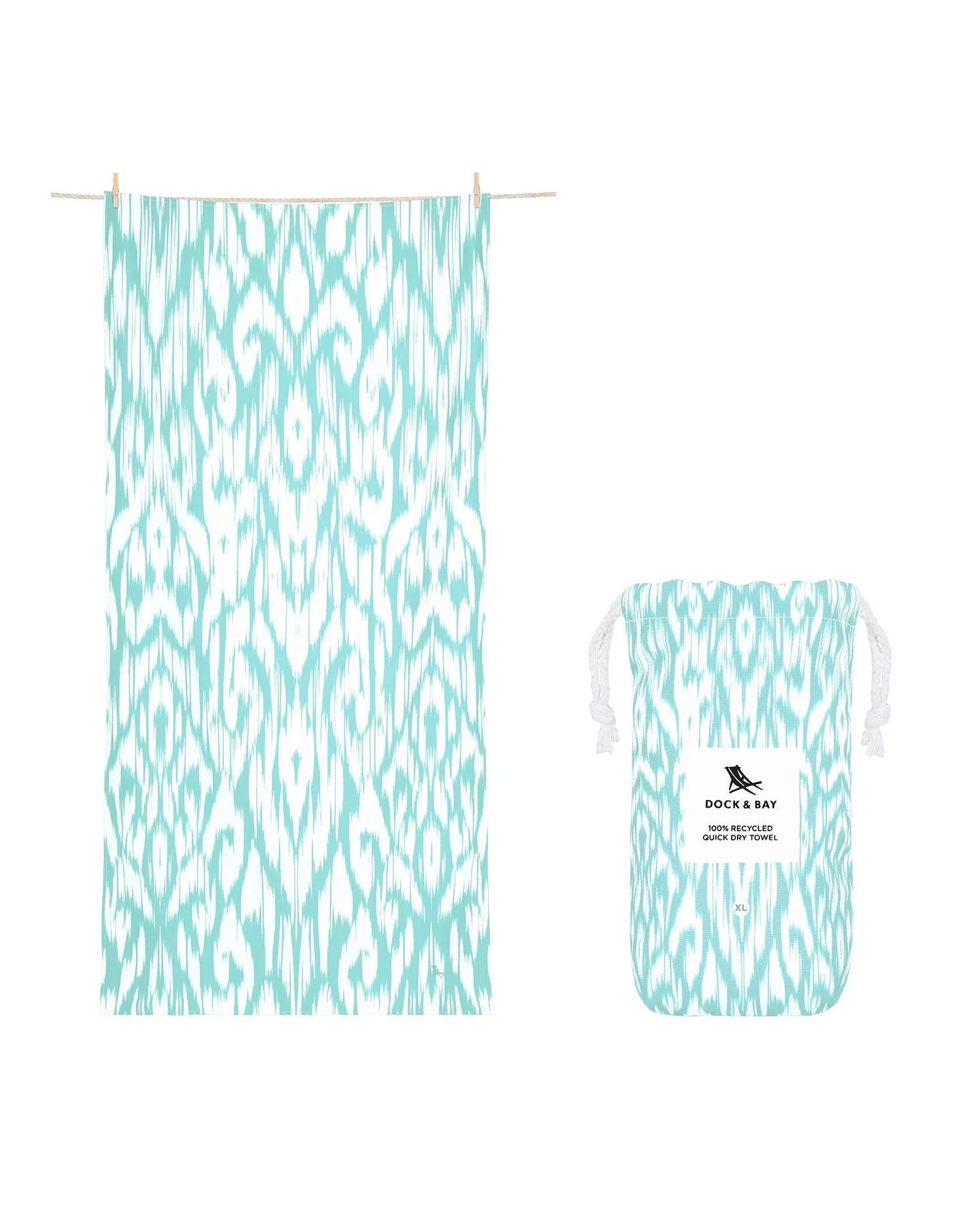 Large Quick Dry Towel - Soft Seafoam