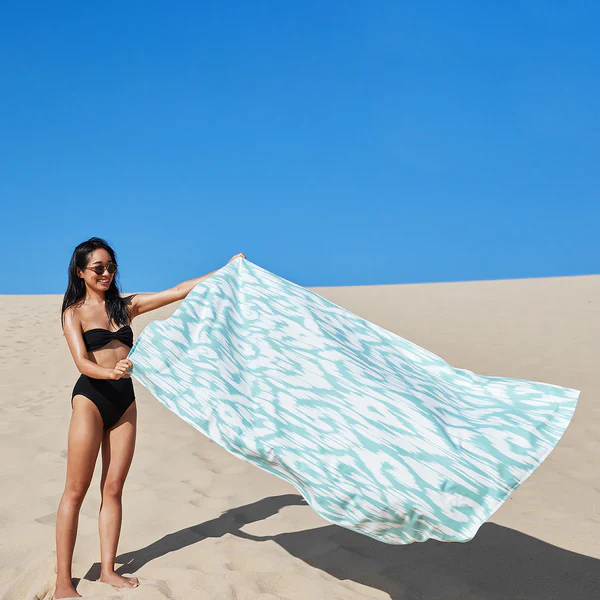 Large Quick Dry Towel - Soft Seafoam - Image 3
