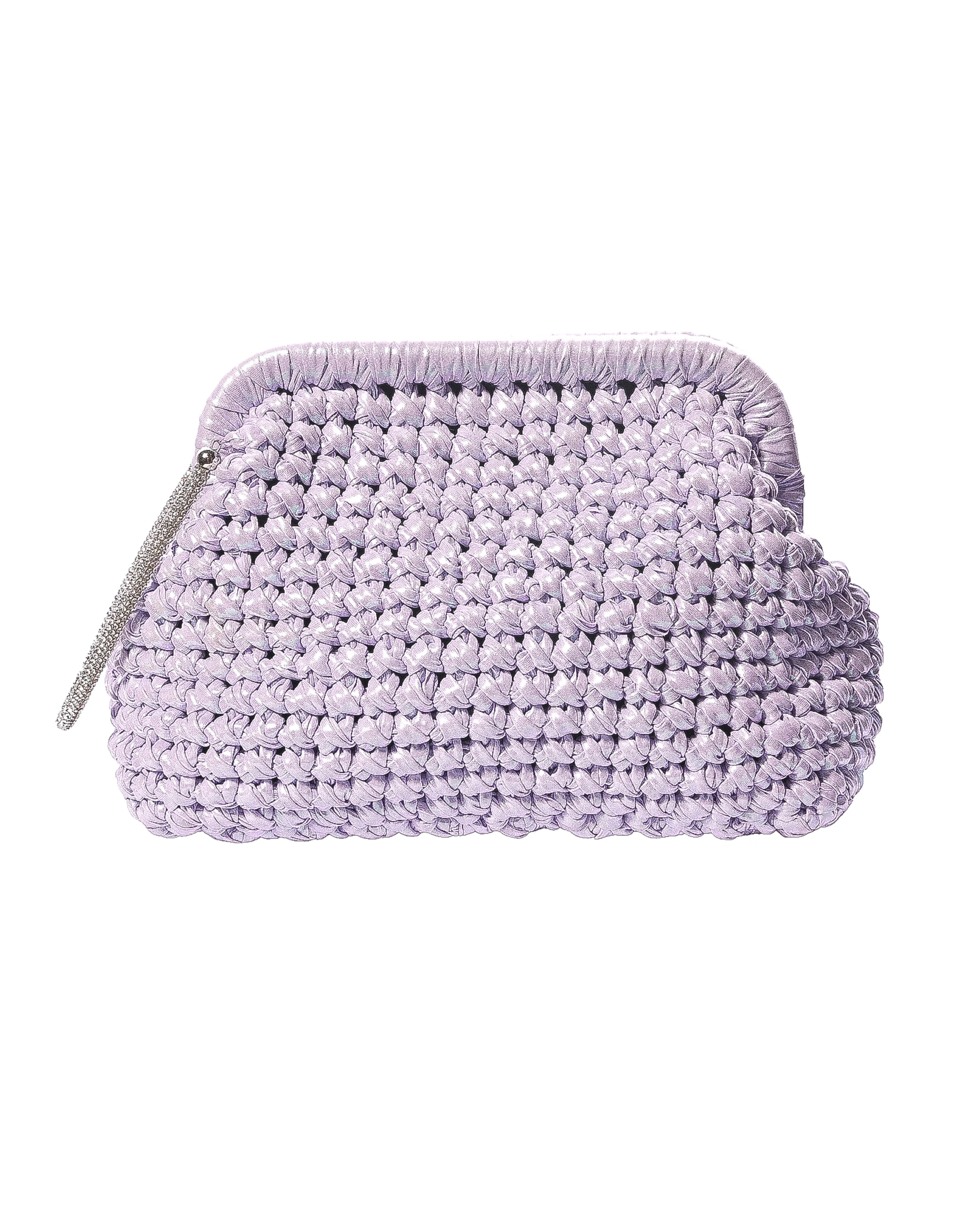 Handmade Lavender Crochet Clutch Bag