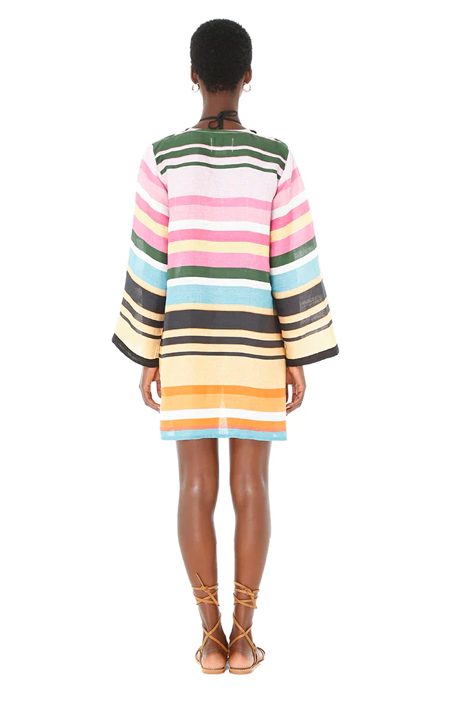 Layla Rainbow Linen Tunic - Image 3