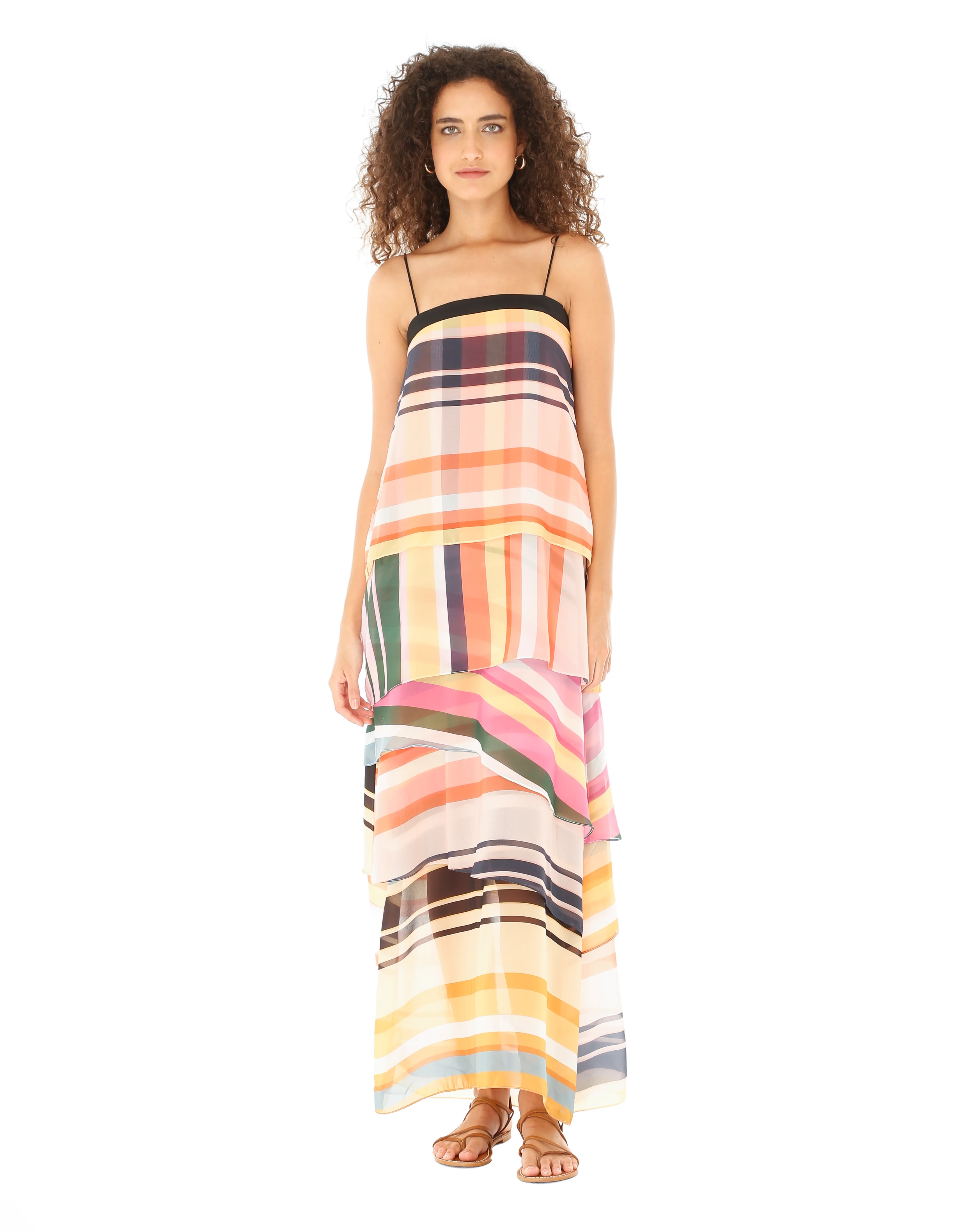 Layla Rainbow Ruffle Dress