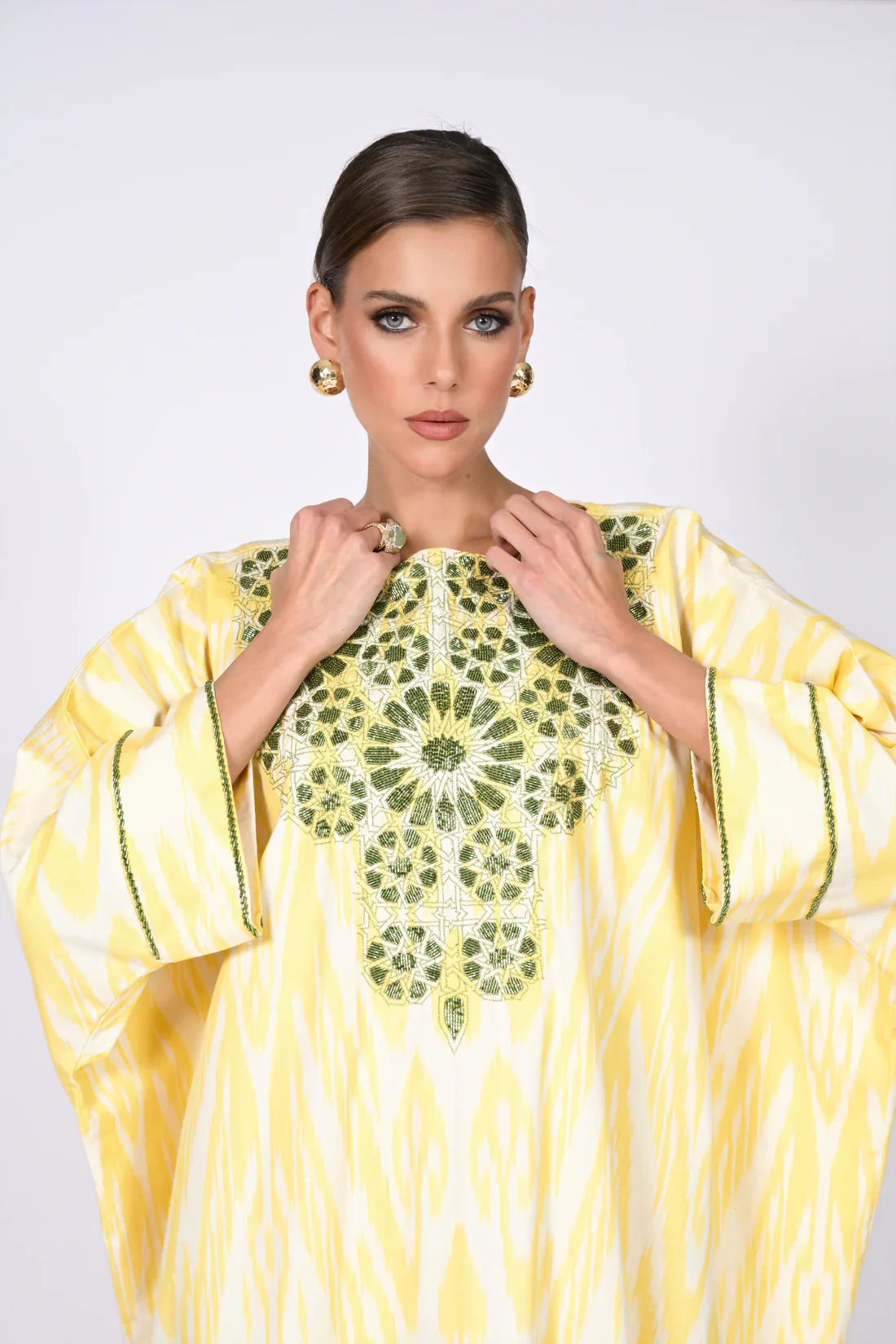 Lemon Madawi Ikat Kaftan - Image 10