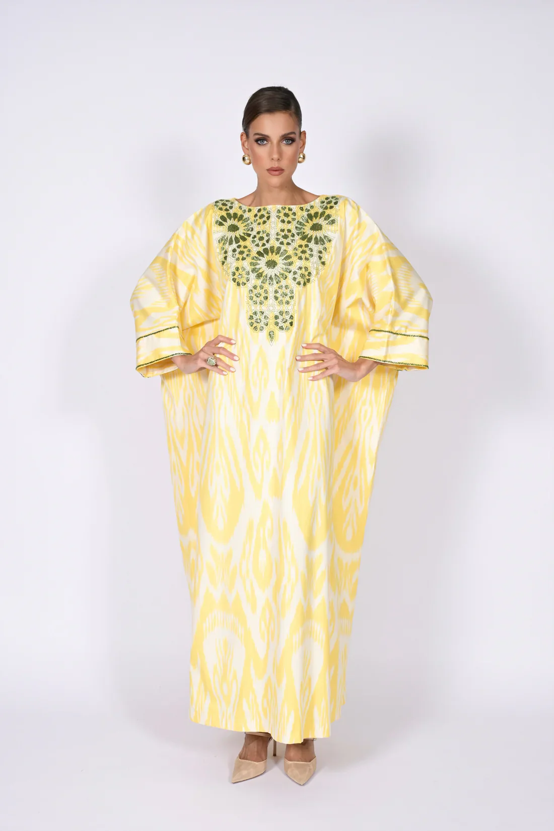 Lemon Madawi Ikat Kaftan - Image 11