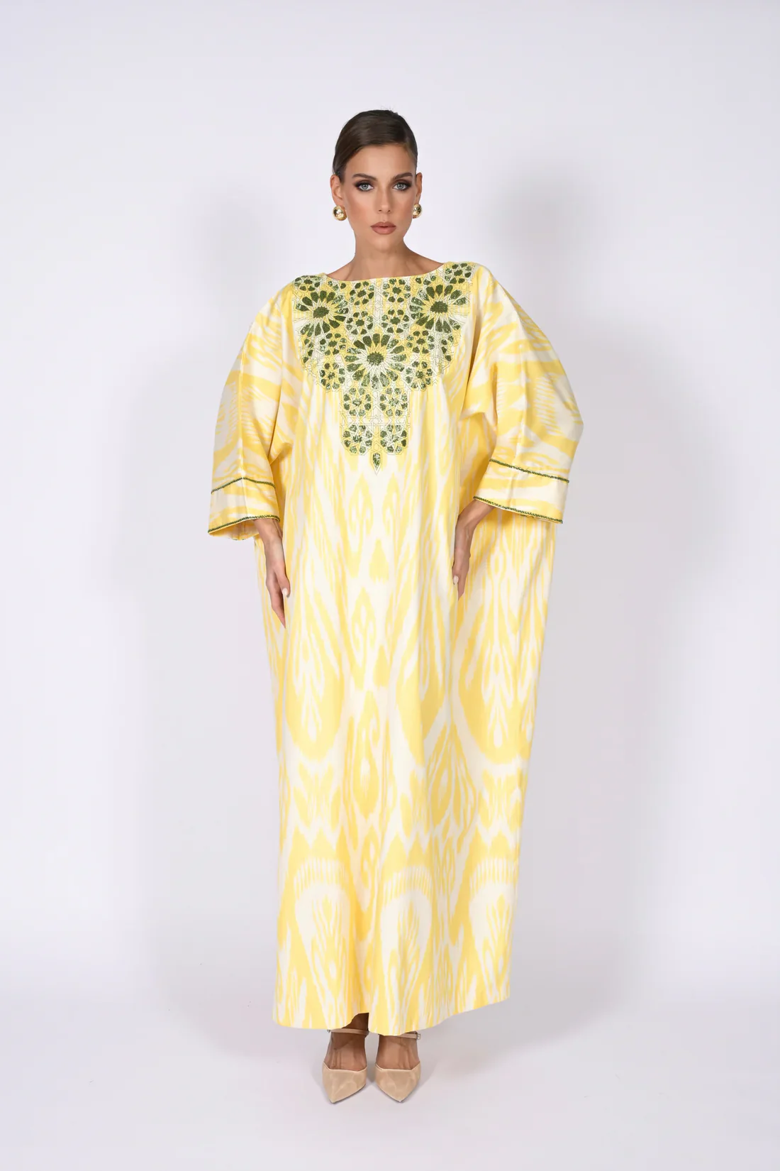 Lemon Madawi Ikat Kaftan - Image 3