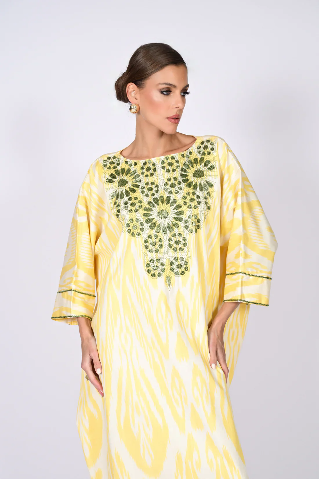 Lemon Madawi Ikat Kaftan - Image 4