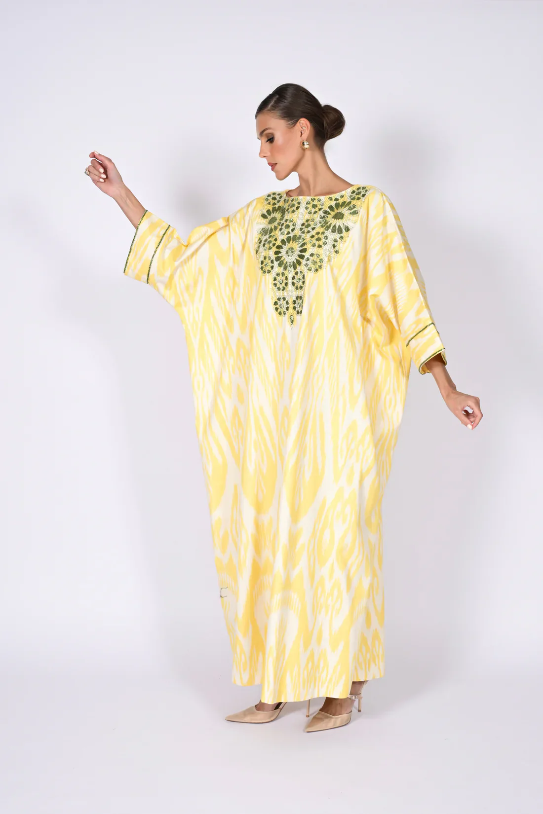 Lemon Madawi Ikat Kaftan - Image 7