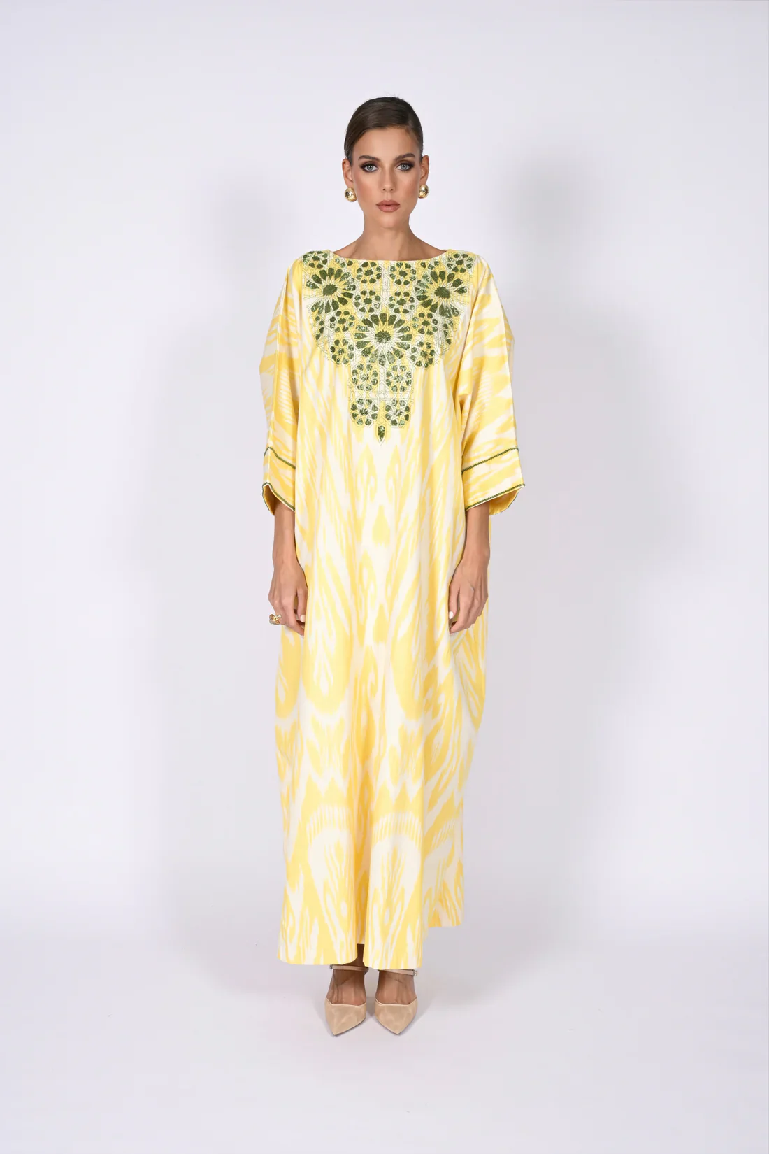 Lemon Madawi Ikat Kaftan - Image 9
