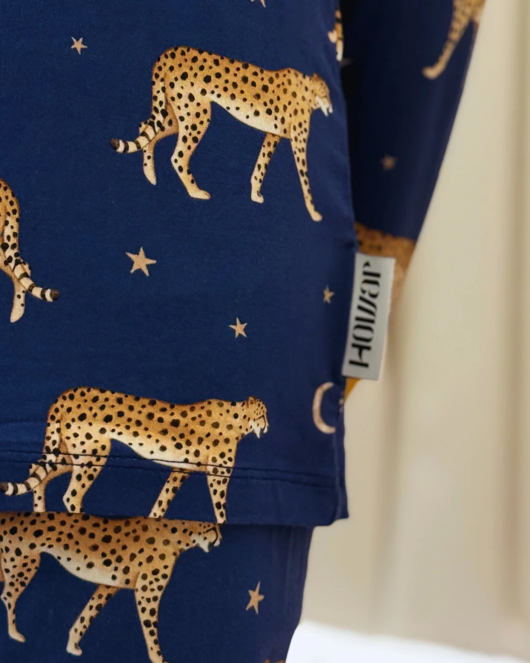 Leopard Pajama | Navy Blue - Orange Mustard - Image 6