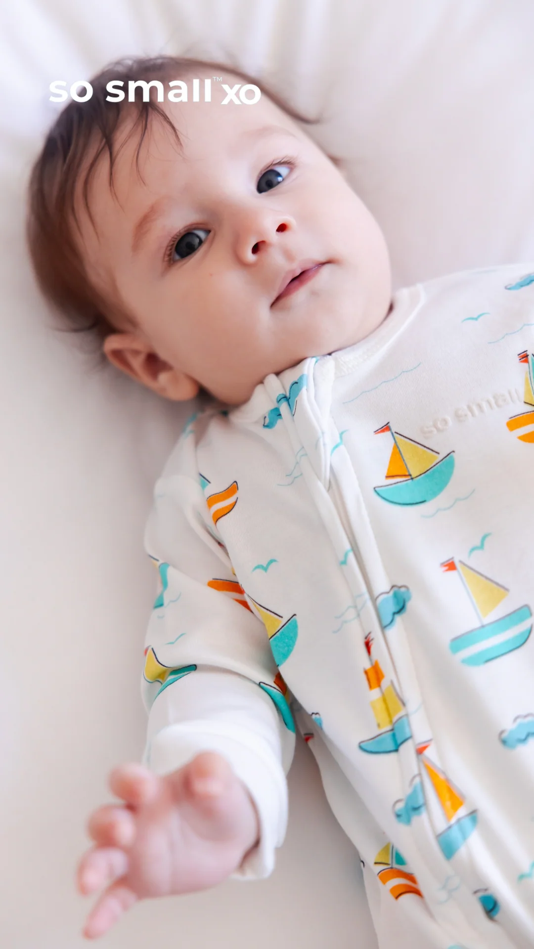 "Let's Sail Away" Footless Onesie - Image 2