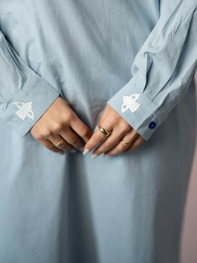 Light Blue AlFajer Dress - Image 4