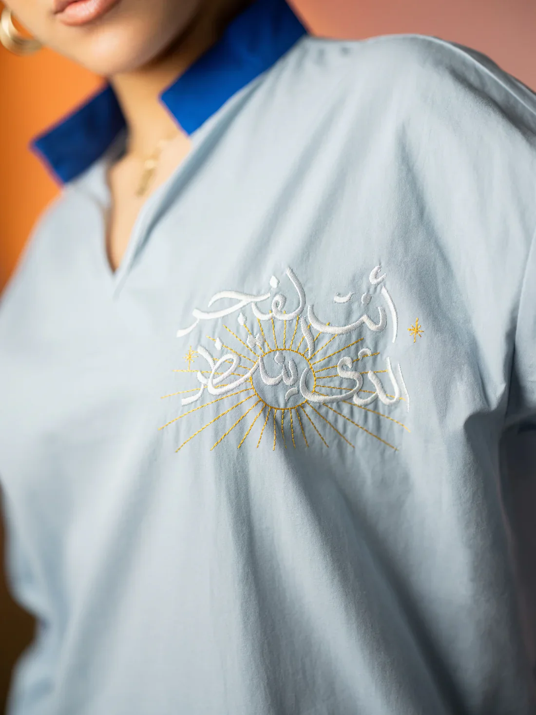Light Blue AlFajer Dress - Image 5