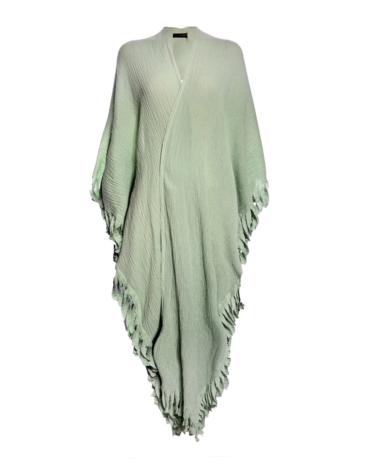 Light Green Dandana Fringed Abaya