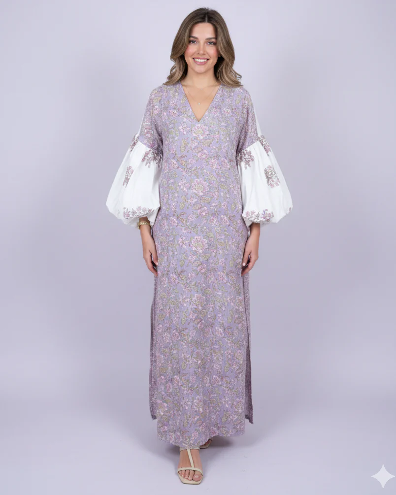 Lilac Classic RAÏ Balloon Kaftan