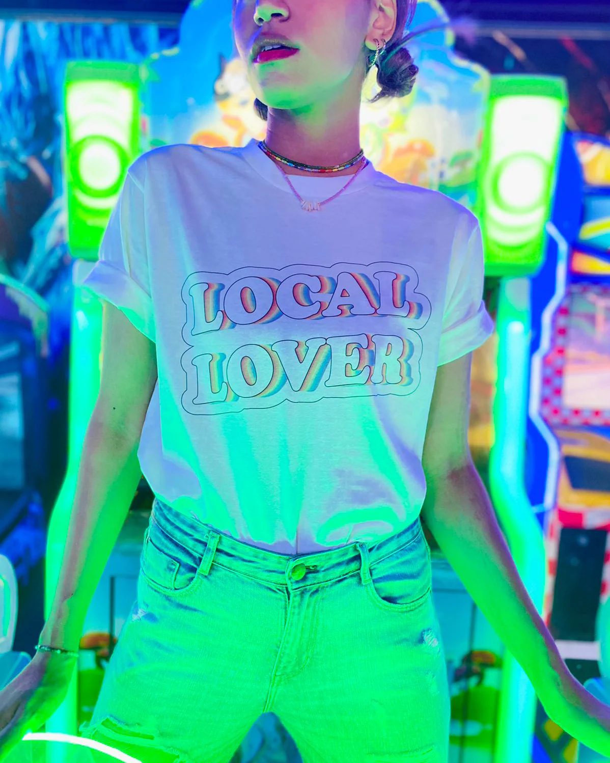 "Local Lover" White T-shirt - Image 3