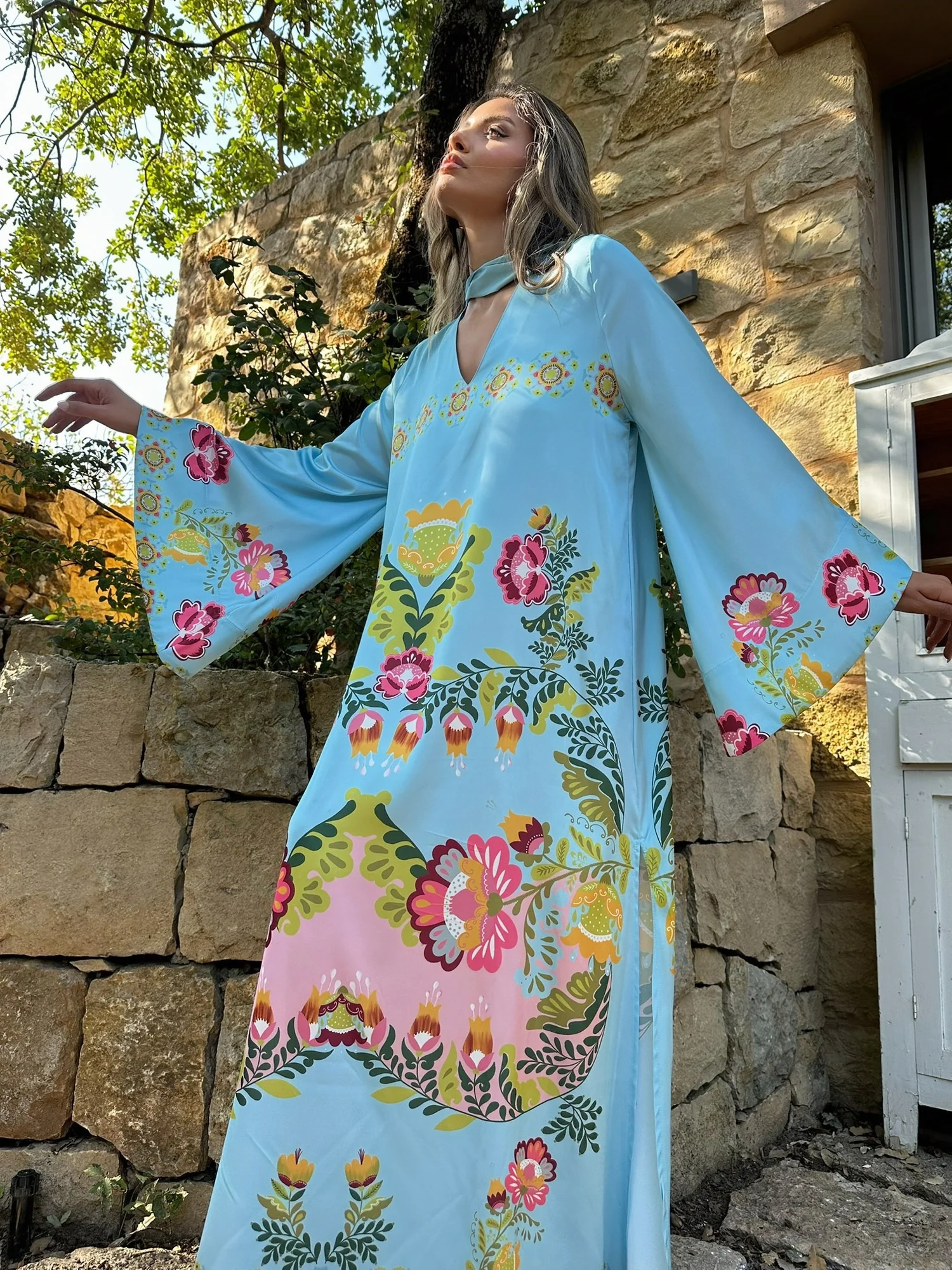 Lola Blue Kaftan - Image 5