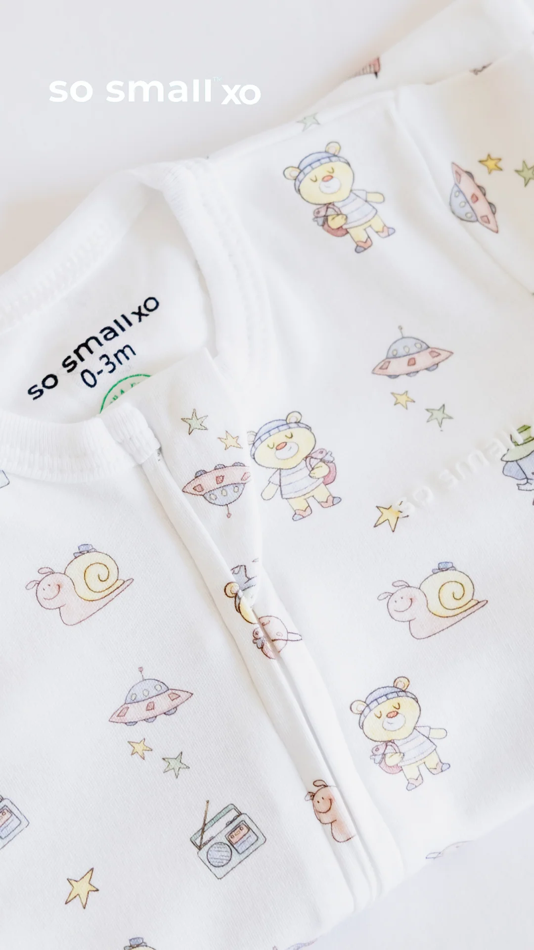 "Love you to the Moon" Zipper Footie - Image 4