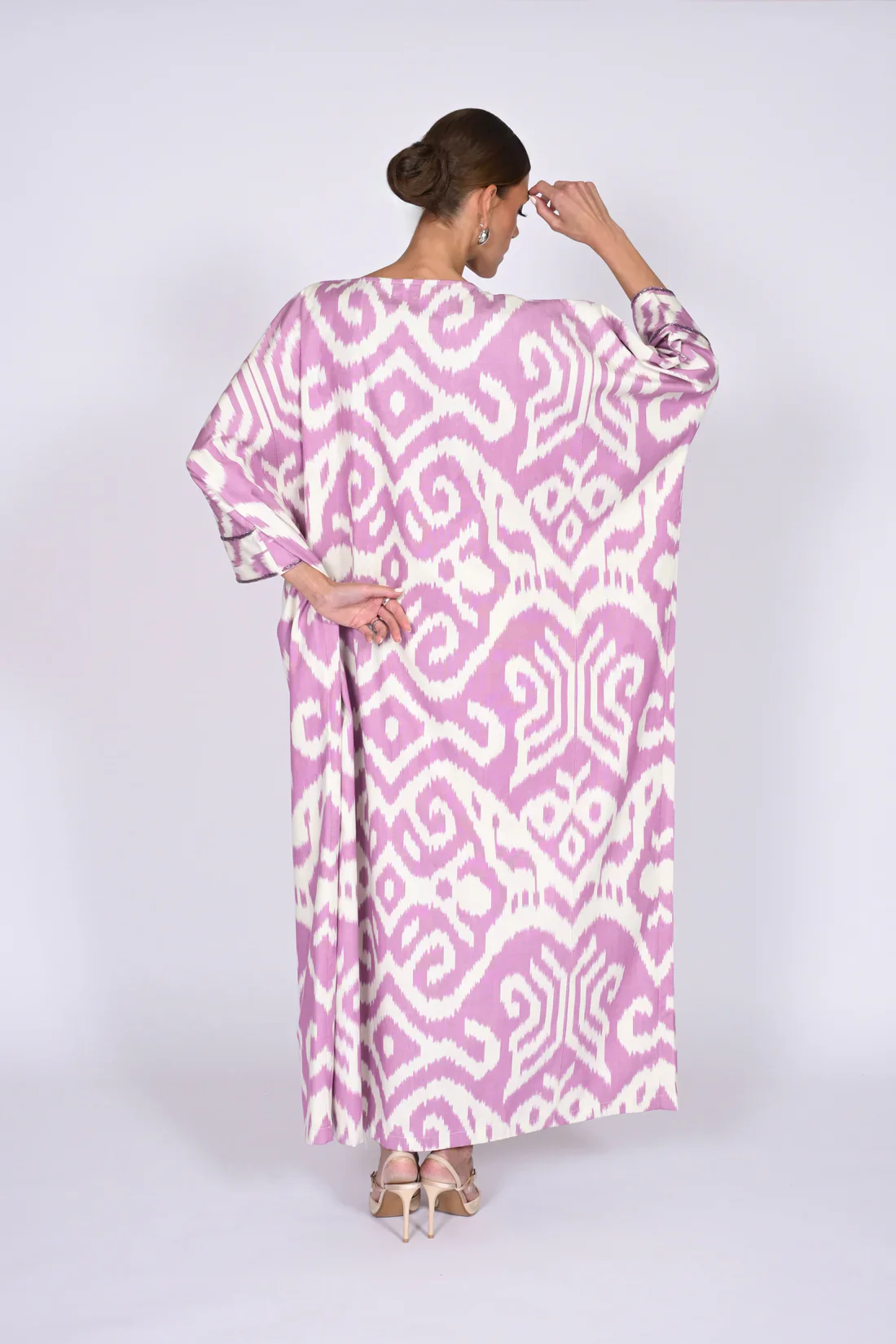 Magenta Madawi Ikat Kaftan - Image 10