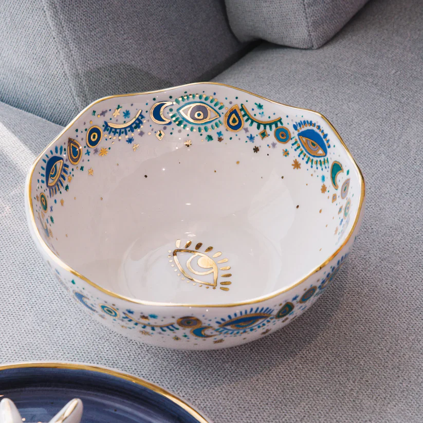 Magical Celestial Eye Salad Ceramic Bowl | Small - Image 2