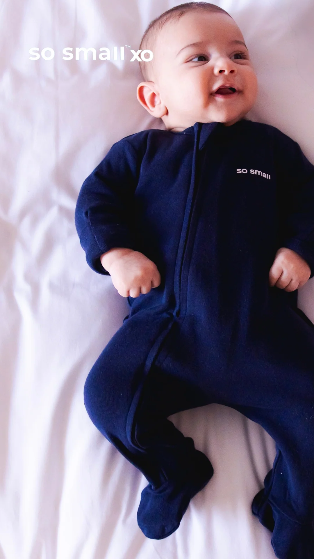 "Magnetic Blue" Zipper Footie