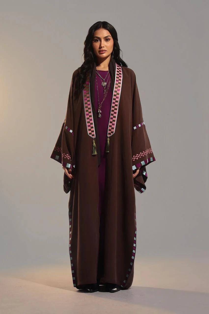 Mahogany Washed Silk Abaya