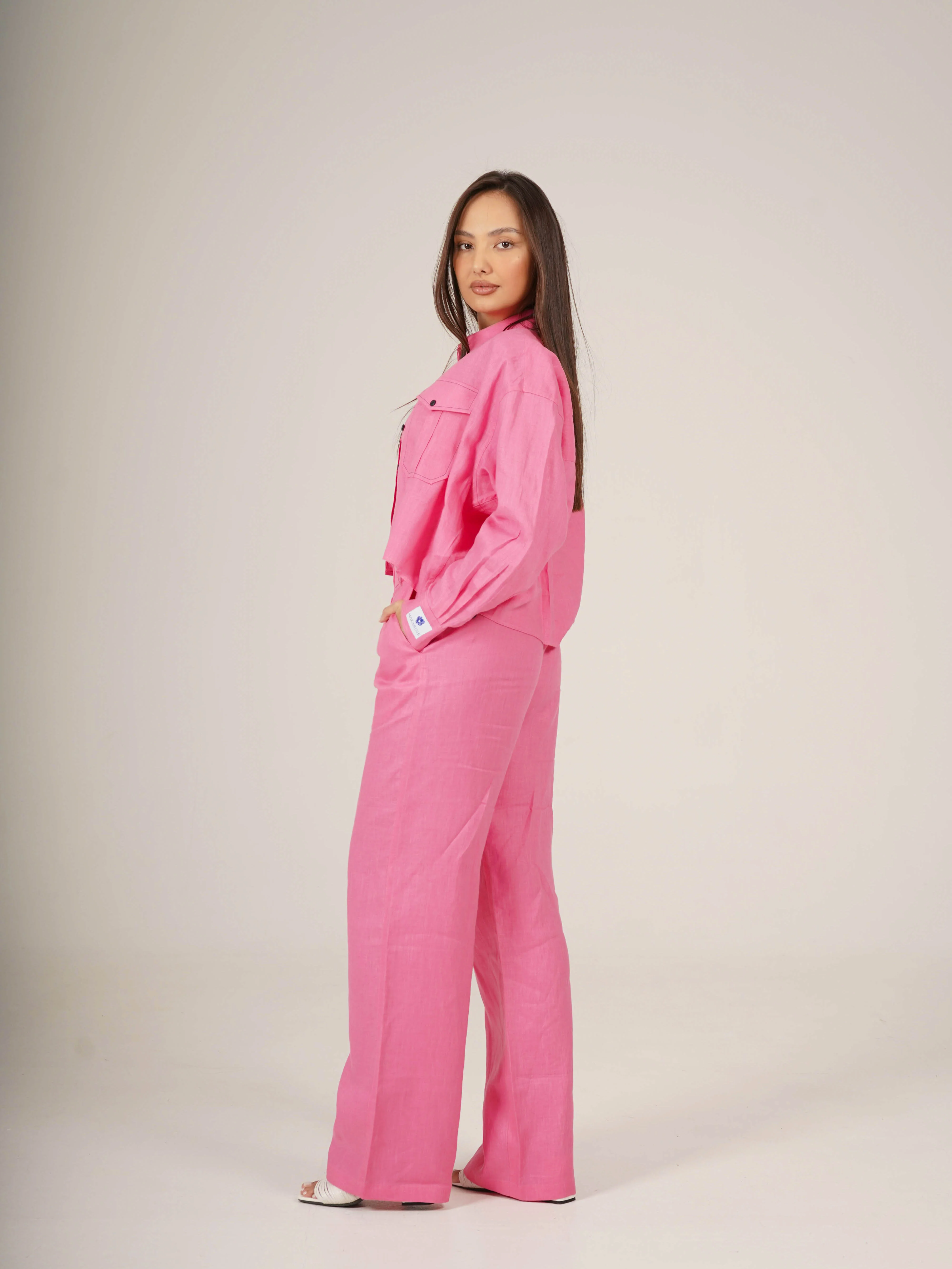 Mazarine Pink Linen Set - Image 7