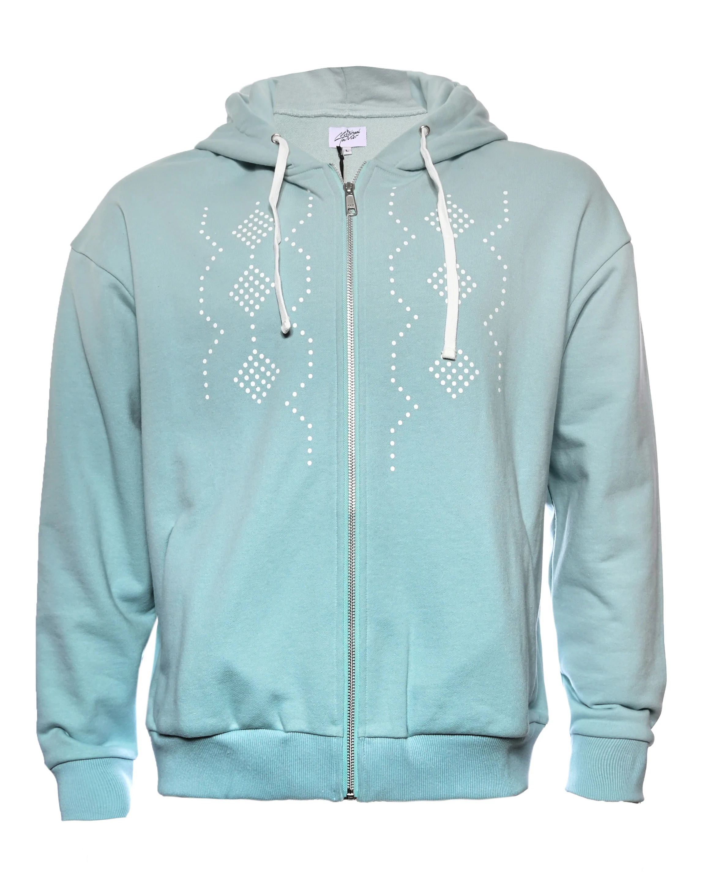Men’s Light Blue Full-Zip Hoodie